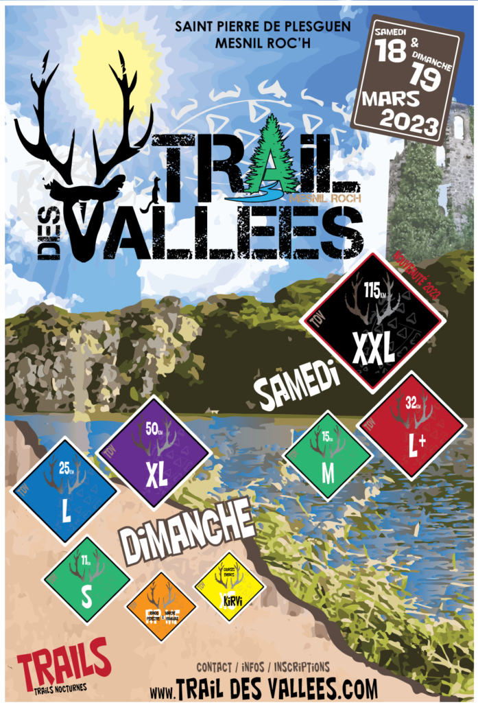 affiche trail des vallées 2023