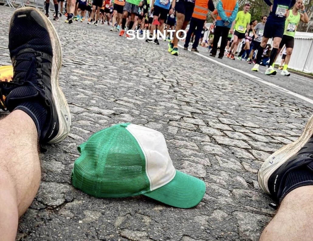 marathon de paris casquette verte