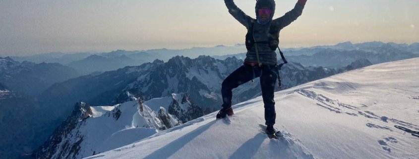 Hillary Gerardi on summit of Mont Blanc ©Hillary Gerardi