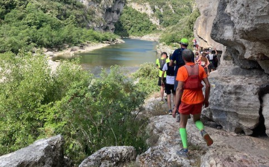 Trail des gorges de l'ardeche. Photo J. Simon