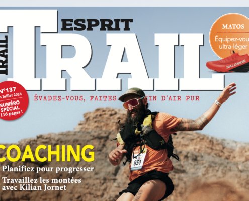 Envie de voyager ? Foncez au Sahara pour revivre le Marathon des Sables avec le carnet de course de Yoann Stuck, mais aussi 20 pages spéciales d'infos, interviews et photos qui sentent bon le sable chaud, puis embarquez avec Casquette Verte autour du Mont Fuji dans son périple Made in Japan, ou encore en Nouvelle-Zélande, sur les terres du Seigneur des Anneaux, avec Christophe Le Saux et son groupe de globe-traileurs. Et pas que ! Esprit Trail n°137 : le plus complet des magazines de trail Un numéro spécial de 116 pages pour vous évader, mais aussi pour mieux vous entraîner avec les conseils des pros, Kilian Jornet, Benoît Girondel et Sylvain Court en tête, pour prendre soin de vous, pour découvrir nos tests des nouveautés du marché outdoor ou encore de nouveaux spots où aller courir. Retrouvez Esprit Trail n°137 dès maintenant en kiosque ! Pour acheter immédiatement Esprit Trail en version numérique, c’est ICI Pour commander la version papier ou vous abonner, c’est ICI ET 137 OPEN