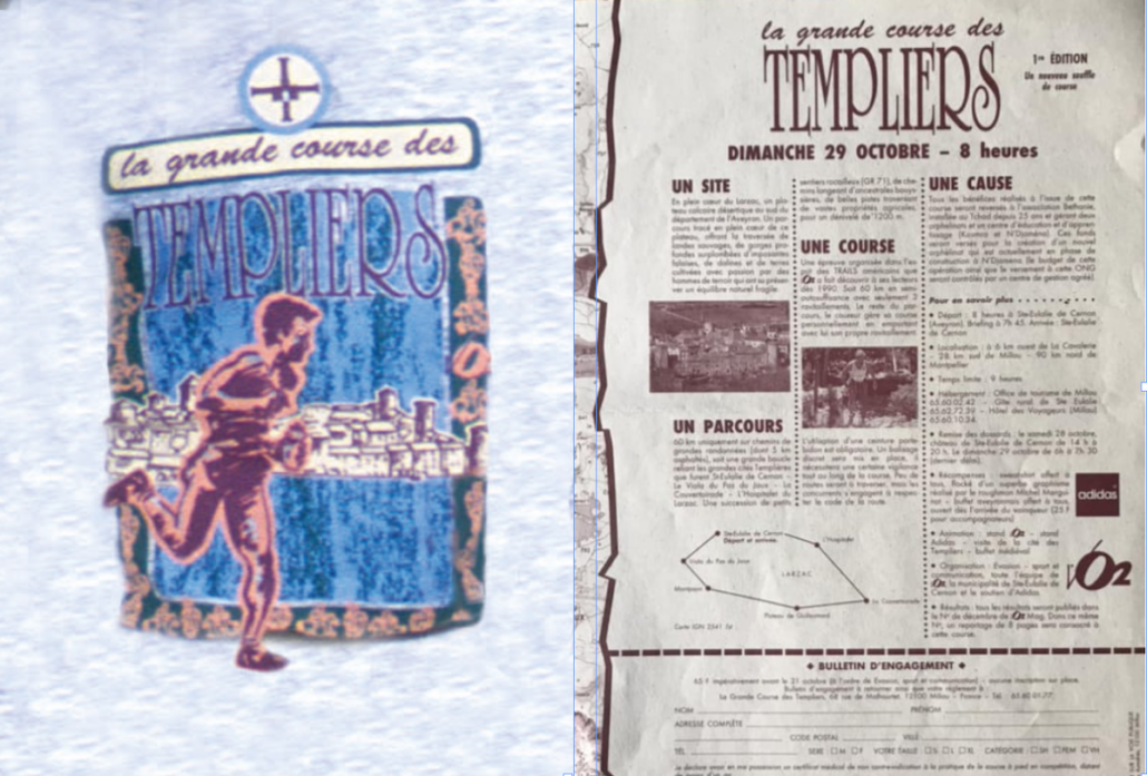 Affiche et bulletin d'inscription Templiers 1995