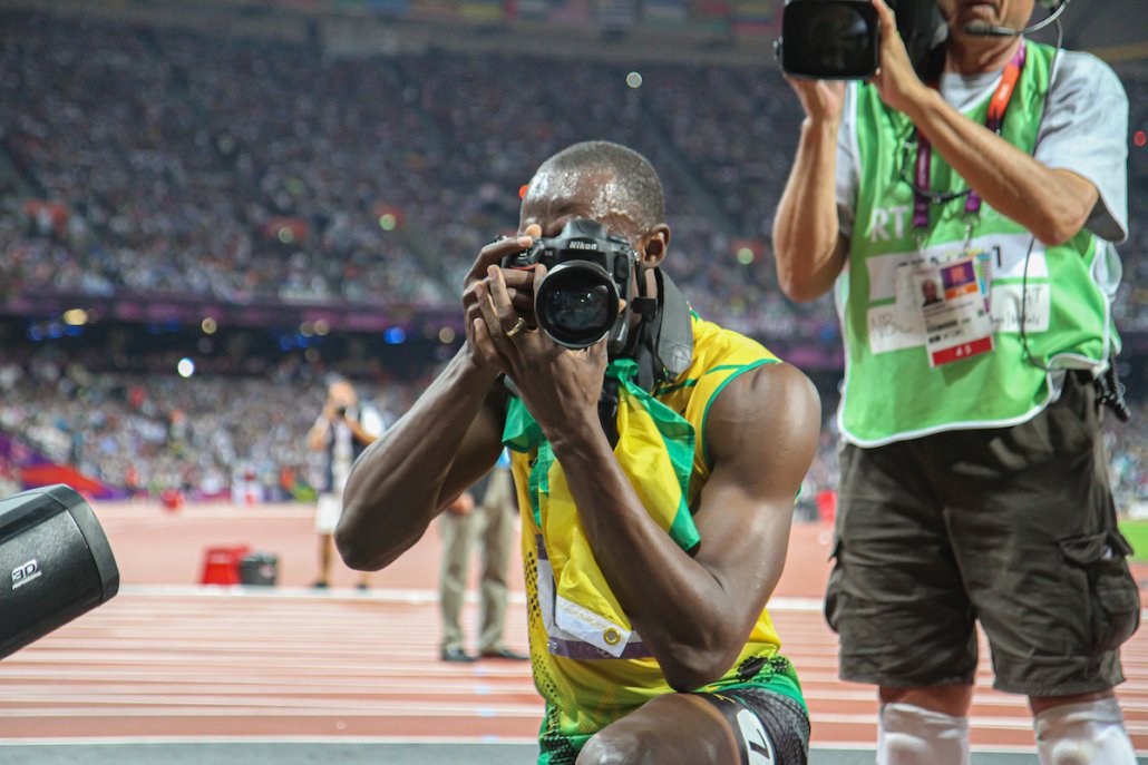 Londres 2012 Usai, Bolt. Photo Gilles Bertrand